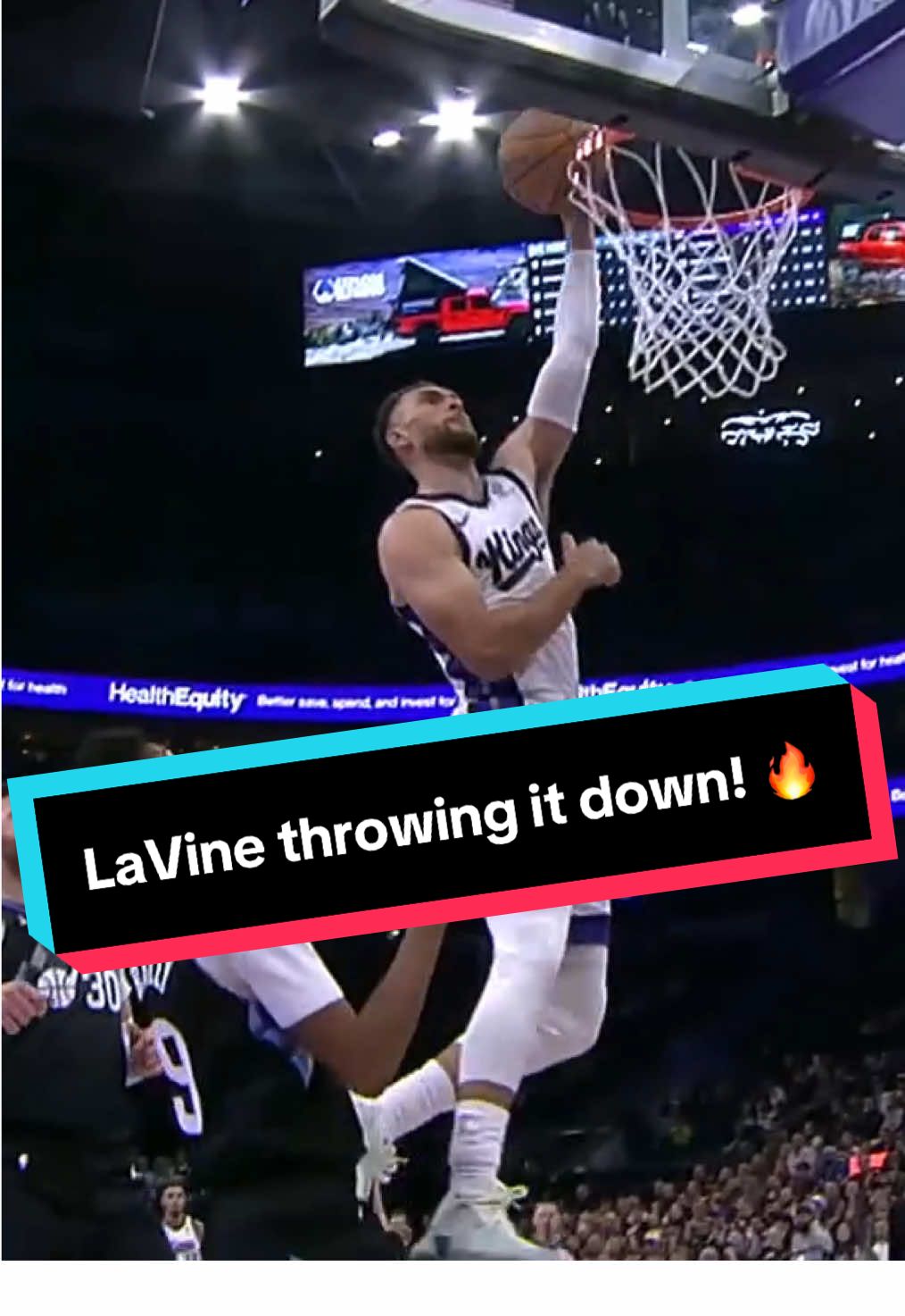 Zach LaVine taking it personal with this explosive finish at the rim! 😤🔥 #NBAPhilippines #NBAHighlights #EmiratesNBACup #SportsOnTikTok #BasketballPH