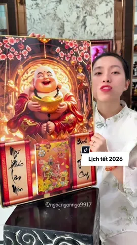 Tranh lịch di lặc cầm thỏi vàng nở nụ cười hỉ xả tài lộc #lichtt#lich2026#lichtreotuong#ngocngannga#nnnlichtet2026