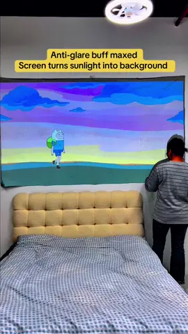 Bright living room without curtains,image still clear up close—no glare even in harsh sun!🤗🌟🌟😍😍#tiktokshopblackfriday #tiktokshopcybermonday #spotlightfinds #projectorscreen #projector 