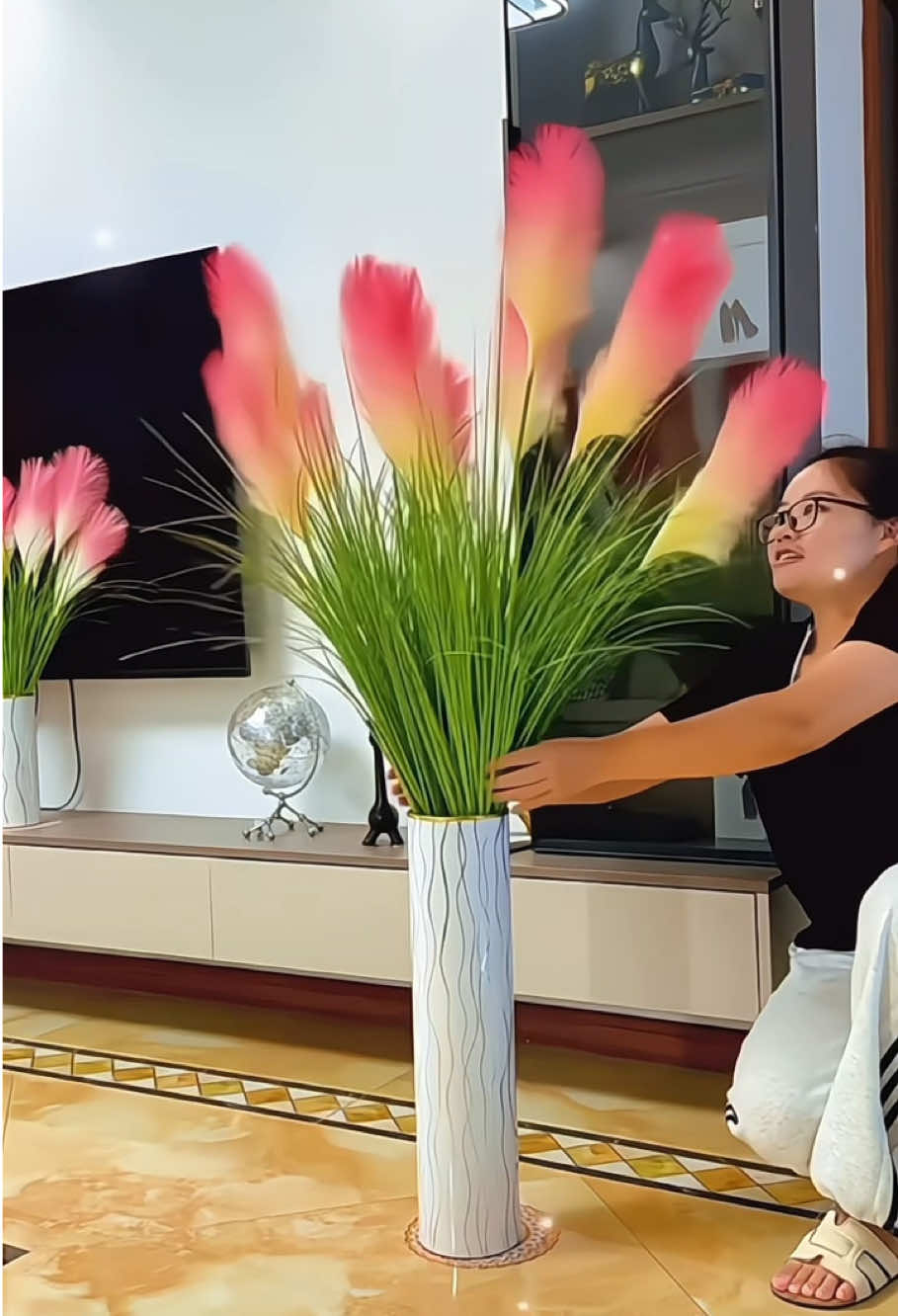 Hoa lau nhân tạo trang trí Tết #tet2026 #decortet #hoagia #bongcolau #hoacolau 