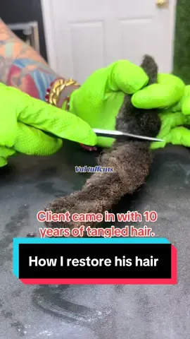 Client came in with 10 years of tangled hair. Time for a full restoration    🔻For booking please follow and dm me on instagram we only book appt on ig 🔻                   #wicks#bonks #locs #locstyles #locstylesforkids    