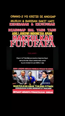 jika elite politik sudah berani ada yg bicara maka pengadilan untuk keluarga jokowi&pemakzulan gibran bisa tercapai sesuai harapan seluruh rakyat indonesia  #bravotni🇮🇩  #indonesia #tangkap&adili_keluargajokowi