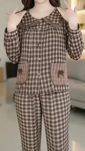 Bộ đũi vân mây caro có 2 túi nơ #dobotrungnien #Thoitrangtrungnien #thoitrangbigsize #MacDepMoiNgay #xuhuong 