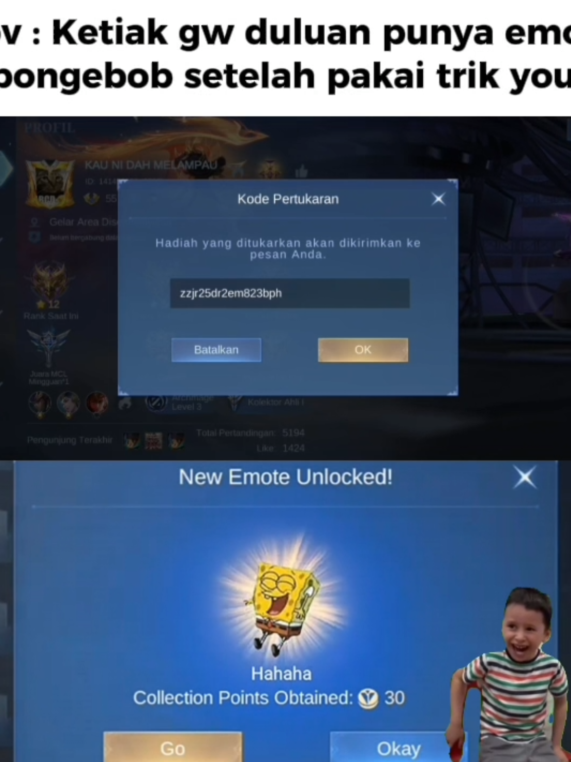 Absen yg udah klaim emote barunya☝😋 #MLBBXSpongeBob #MLBBFriendFest #MLBB 