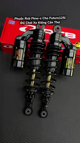 Phuộc RCB Flow S. Mẫu có bình dầu. Lắp cho: Future125i có khoét nhẹ phần bình dầu. Đen ti vàng. Bh rất dài. Hư là đổi new nên ae cứ an tâm khi m.u.a RCB.