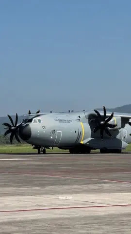 Airbus A400M RAJA401 TNI AU. Membawa Bantuan Logistik Bencana Banjir Landing Di Banda Aceh Tadi Malam. Proses Bertolak Belakang Kembali Ke Halim Perdana kusuma. #fypviralシ #bencanabanjir #logistik #tniau #airbus400m 
