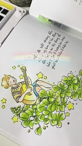 Tô sách tô màu với màu nước nén #globalart #ga #maunuocviennen #maunuoc #huongduongtrongnha 