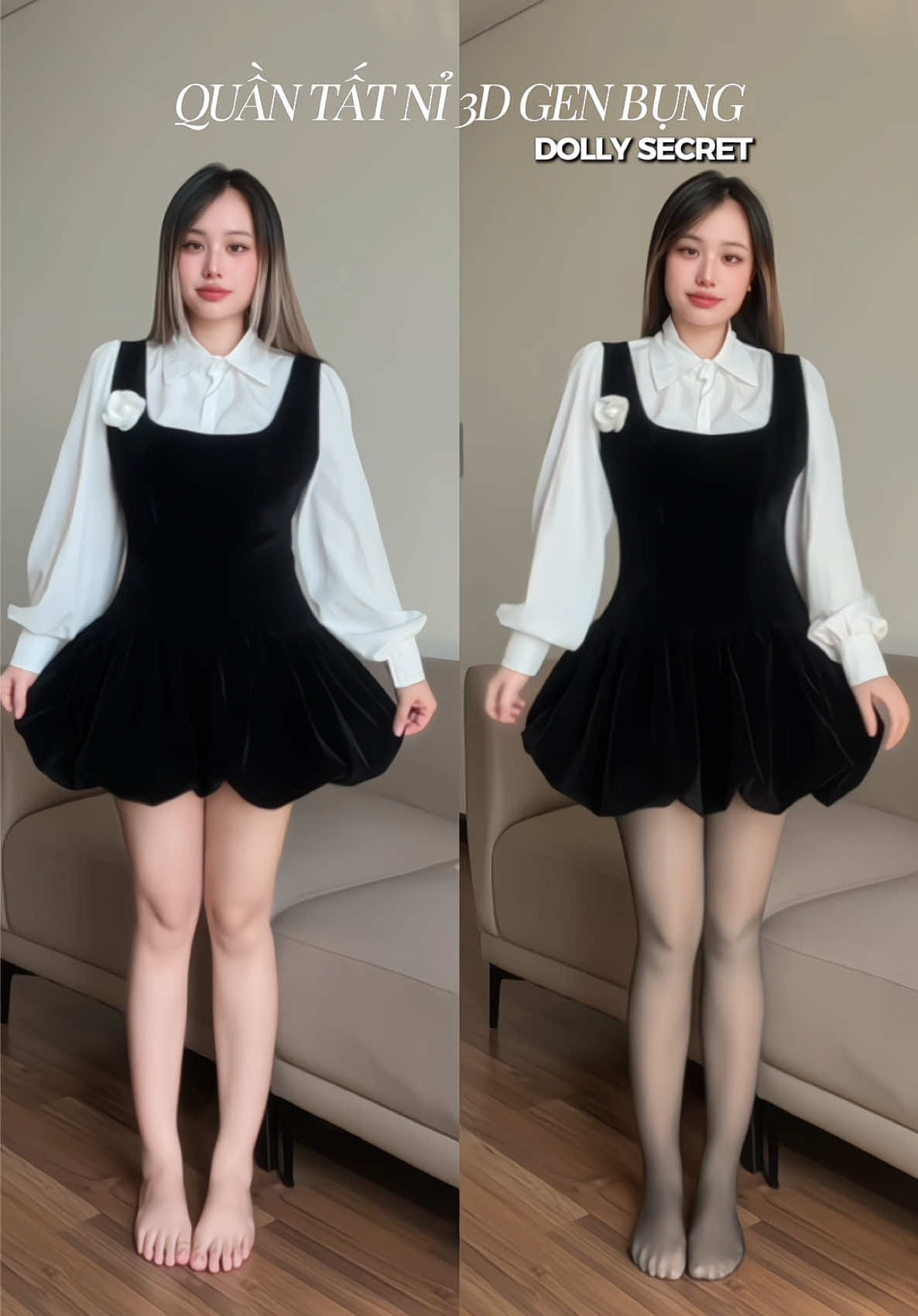 Thời trang phang thời tiết đã là dĩ vãng vì đã có quần tất nhà #dollysecret 🤍 #quantatgenbung #quantatgiunhiet #quantatdolly #thoitrangnu 