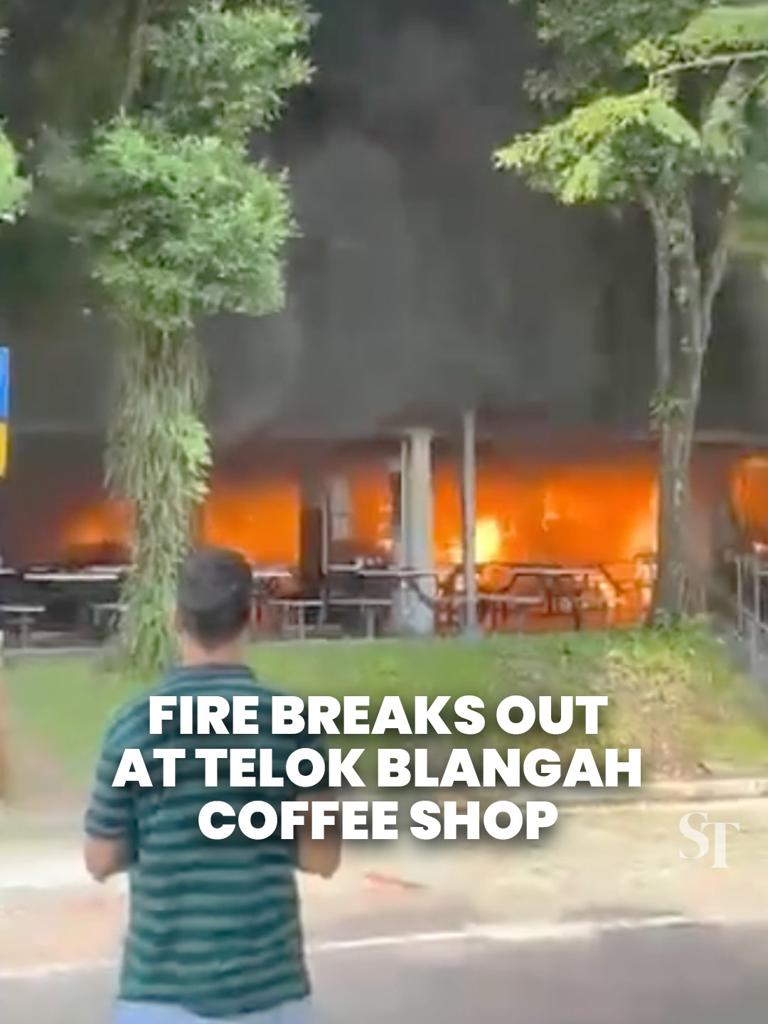 A fire broke out at a coffee shop in Telok Blangah. About 80 people were evacuated, and one person was taken to hospital. UPDATE: 2 people have been taken to hospital.  #fire #Singapore #StraitsTimes