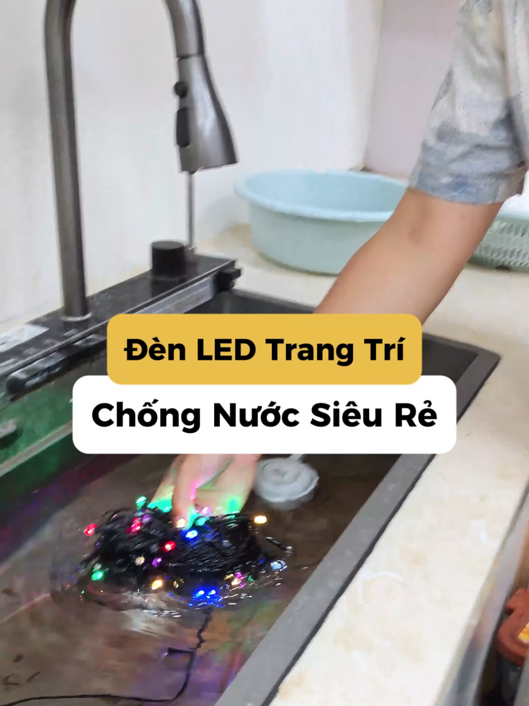 Dây đèn led trang trí chống nước siêu rẻ #đènled #đèntrangtrí #sieusaleblackfriday 