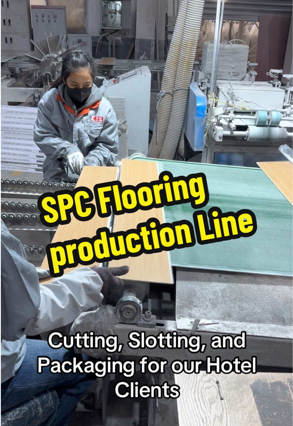 I’m so proud of our professional production team. They’re always taking care of the product quality and keeping a high efficiency simultaneously. 👍👍👍 #flooring #factorywork #spcflooring #wholesale #efficiency 
