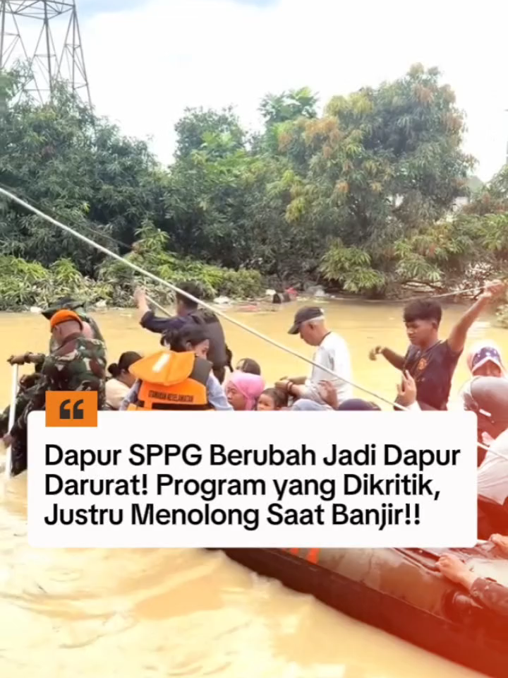 Dapur SPPG Berubah Jadi Dapur Darurat!! Program Yang Dikritik, Justru Menolong Saat Banjir!! . . #pemerintah #indonesia🇮🇩 #beritaviral #programpemerintah #sppg #mbg #prabowo #sumatra #banjir #aceh #fypシ゚ #fypage #fyppppppppppppppppppppppp