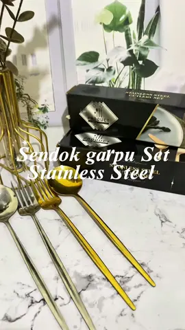 rekomendasi sendok garpu stainless steel mewah elegant dengan bahan tebal dan harga murah meriah #bakindo_hwl #premiumquality #sendokgarpu #sendokgarpuset #stainlesssteel 