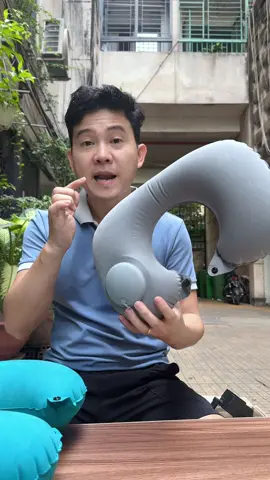 Gối tựa đầu bằng hơi có bơm. #uyuytin #nhacuadoisong 