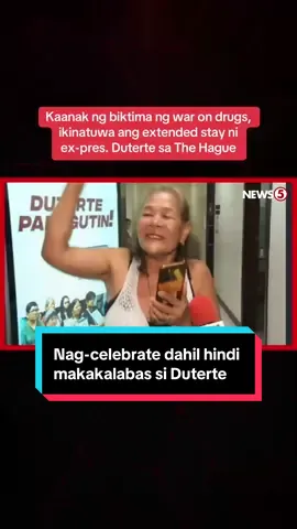 'SALAMAT AT HINDI SIYA (DUTERTE) MAKAKALABAS' Para sa kaanak ng isa sa mga nasawi sa madugong war on drugs, pa-birthday gift ang pag-reject ng International Criminal Court (ICC) Appeals Chamber sa hiling na interim release ni dating pangulong Rodrigo Duterte nitong Biyernes, Nov. 28. | via Gio Robles