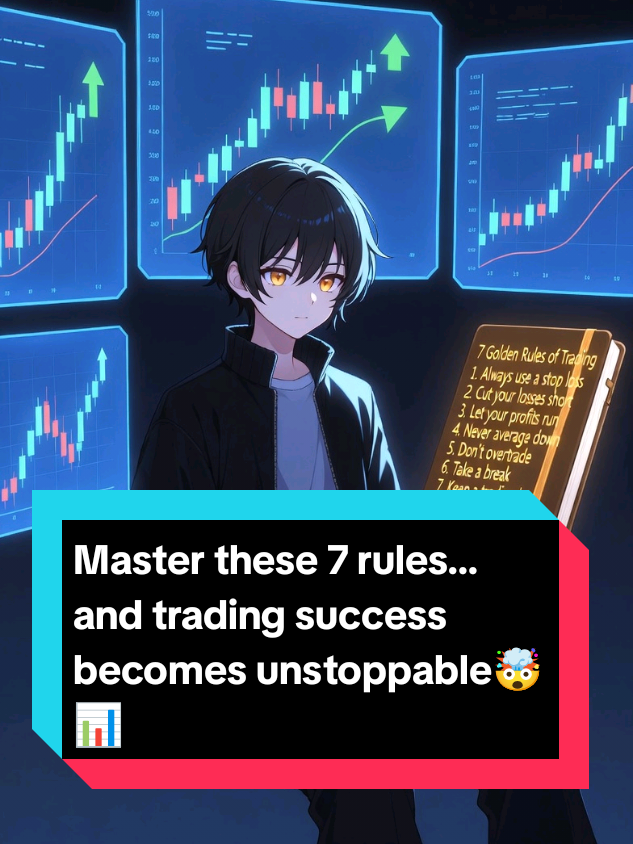 Master these 7 rules and trading success becomes unstoppable. Discipline is your ultimate power. #TradingMotivation #AnimeEdit #TraderLife #DisciplineWins #CryptoMotivation 