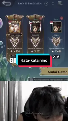 Sad gini no🗿 #nino #MLBBXSpongeBob #MLBBFriendFest #MLBB 