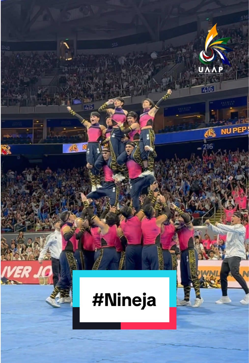 NU-W YOU SEE THEM, NU-W YOU DON’T 🥷 The NU Pep Squad channeled full ninja focus at #UAAPCDC2025 hitting every beat with stealthy control 💨 #UAAPSeason88 #StrengthInMotionHopeInAction #UAAPCheerdanceCompetition  #Nineja 