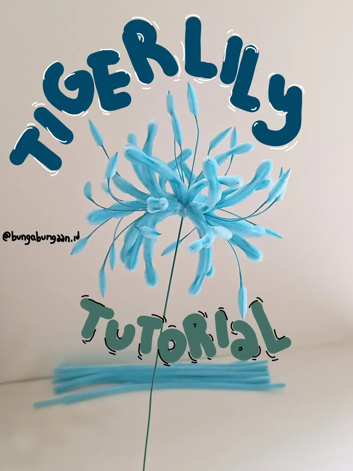 stepp nyaa cumaa sekali tapii diulaangg 5 kaliii🤪 #DIY #tutorial #kawatbulu #bungakawatbulu #pipecleanerflowers 