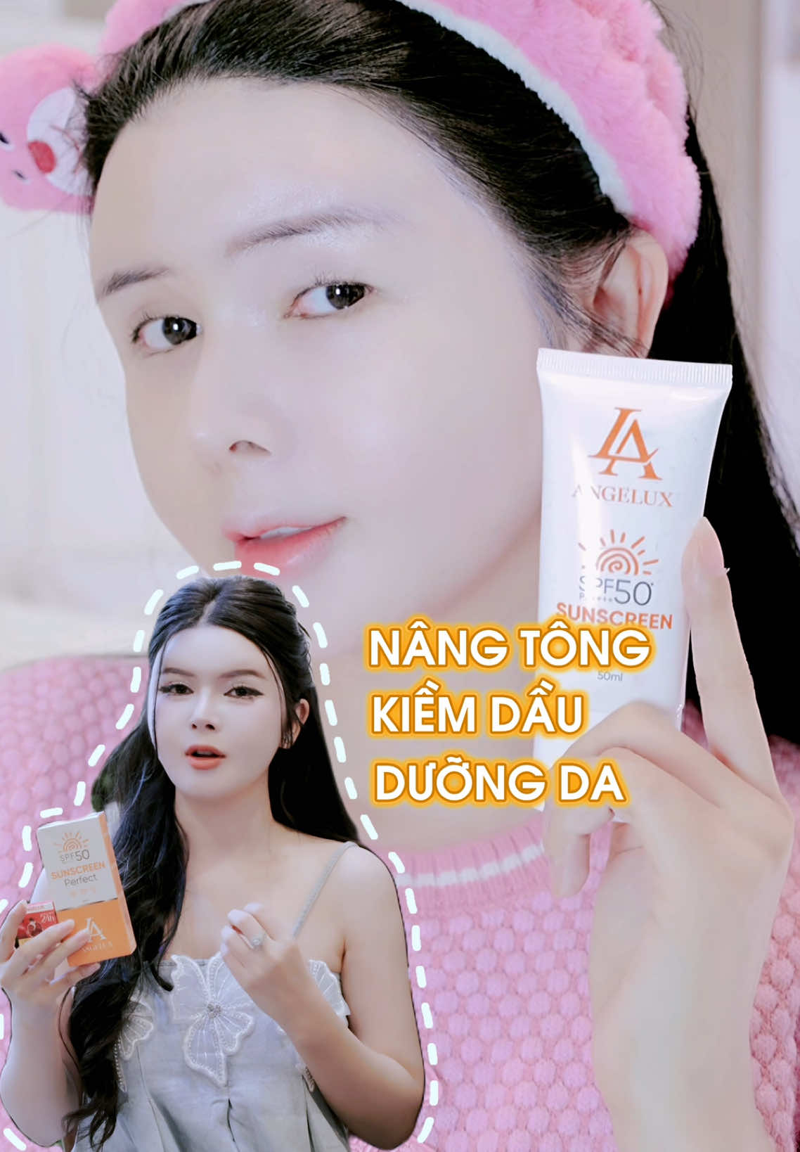 KEM CHỐNG NẮNG ĐA NĂNG ANGELUX - Kiềm dầu 16 tiếng, nâng tông da, khô thoáng cả ngày dài #angelux #kemchongnang #kemchongnangnangtone #kemchongnangkiemdau #kemchongnangkhangnuoc 