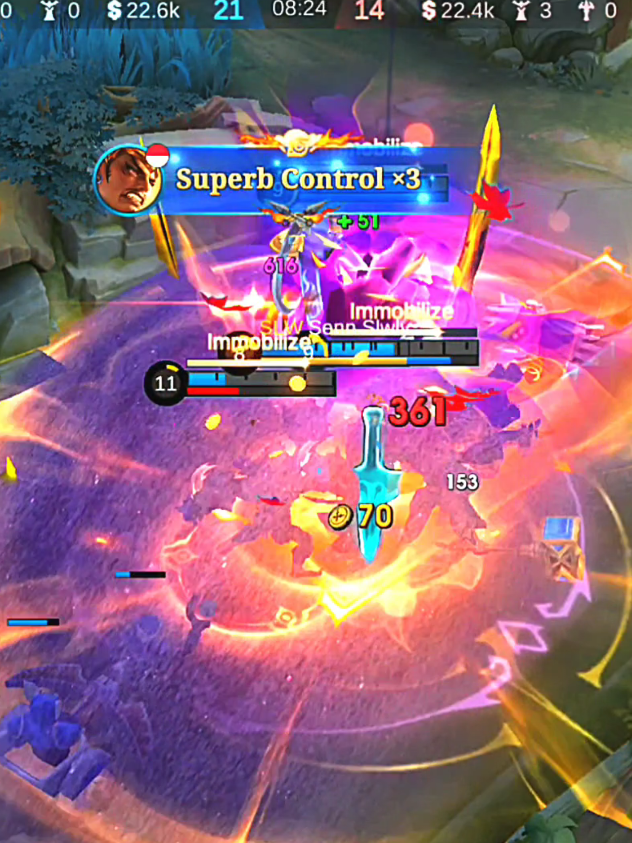 tidak ada yang bisa kabur dari uchiha nana 🥶 #teamslwly #mlbb #mobilelegendsbangbang 