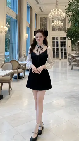 Váy Nhung Tiểu Thư Hai Dây Phối voan bi có bigsize #vaynhung #vaytieuthu #vaybigsize #vayditiec #macdepmoingay 