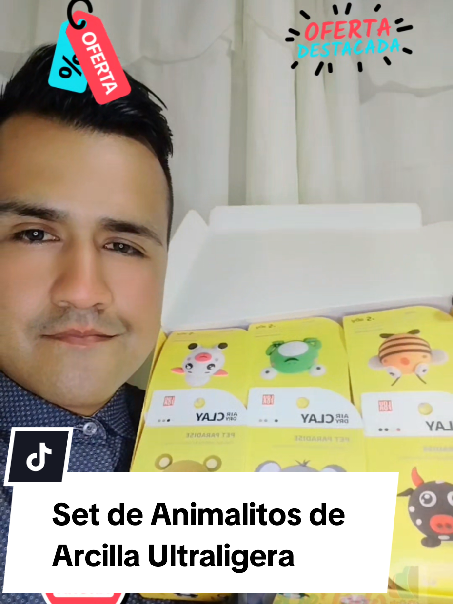 Con este set de animalitos de arcilla ultraligera tus hijos se divertirán creando e imaginando disponible aquí abajo en el carrito naranja de tiktok shop! #set #animalitos #arcilla #airdryclay #productoviral 