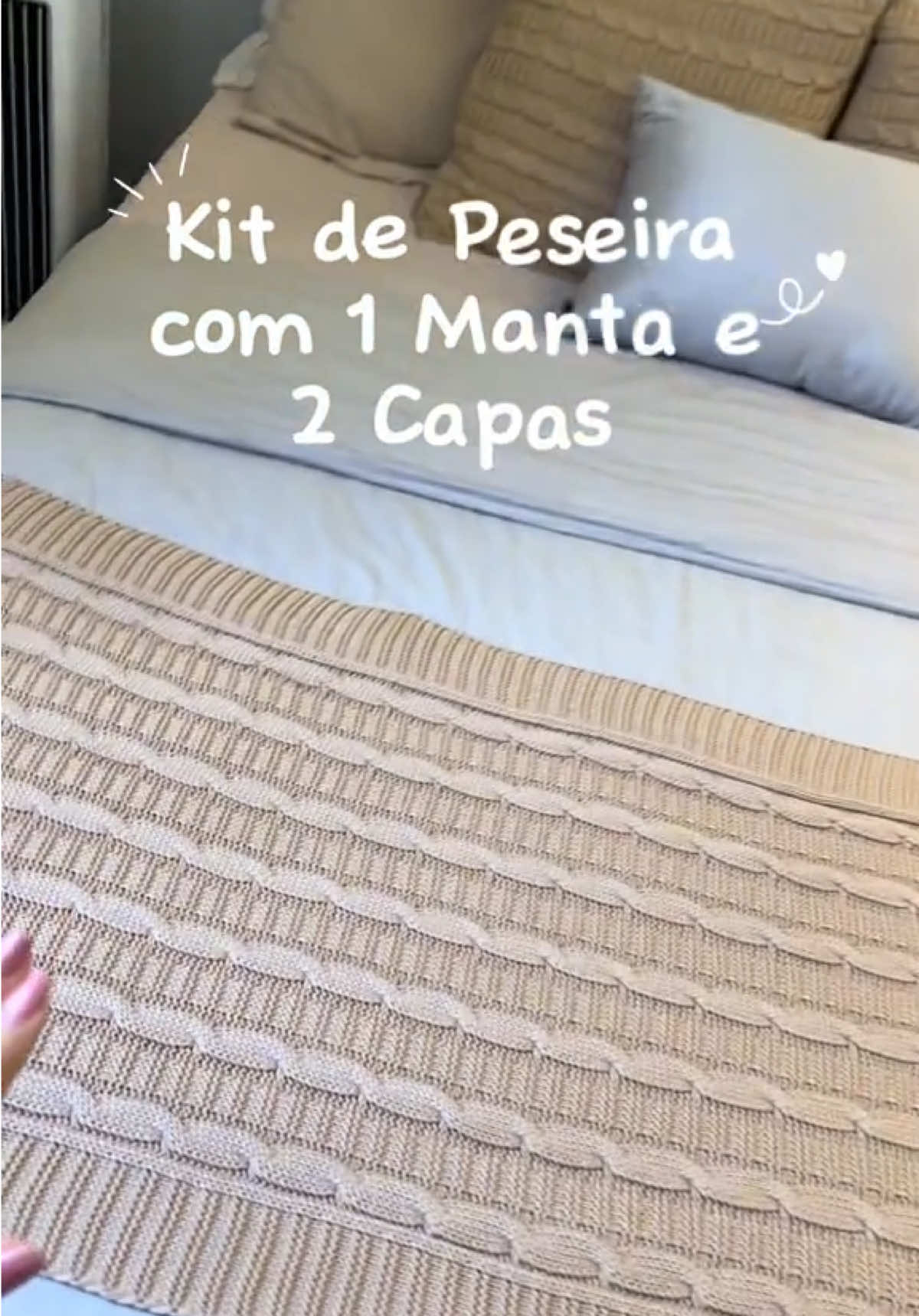 ✨ Deixe seu sofá ou cama irresistivelmente cozy! ✨ Com o kit perfeito: 1 manta + 2 capas de almofada, seu cantinho fica cheio de estilo e conforto 😍🛋️ Toque macio ✅ Decoração charmosa ✅ Vibes de aconchego garantidas! 🛒 Garanta já no TikTok Shopping e transforme seu espaço! #Conforto #Decoração #HomeDecor #CozyVibes #MantaEAlmofadas   