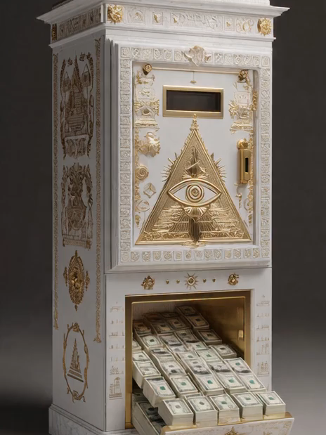 💰✨ Você PRECISA ver isso! Um caixa eletrônico que parece ter saído de um filme de luxo... 🏛️👁️ 🔥 Design branco impecável com detalhes dourados e símbolos perfeitos dos Illuminati gravados com precisão cirúrgica. O mais impressionante? A parte inferior se abre como um cofre revelando BILHÕES em notas de dólar! 💵💵💵 Esse nível de criatividade e simbolismo é simplesmente hipnotizante! Cada detalhe foi pensado para causar impacto visual máximo. ✨🎨 👉Se esforçe para descobrir mais sobre essa obra de arte e outros projetos incríveis! 🔔 Salve este post e marque aquele amigo que vai AMAR esse design! 💬 Comenta aqui embaixo: O que você faria se encontrasse um caixa assim na vida real? 👇 #illuminati #luxurydesign #designdeluxo #arteconceitual #simbolismo #ourobranco #caixaeletronico #dinheiro #bilhoes #dollars #designcriativo #artedigital #luxo #riqueza #abundance #manifestacao #simbolos #geometric #golddetails #conceptart #3dart #visualart #designgrafico #criatividade #inspiracao