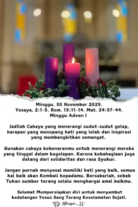 #renungankatolik #katolik #renungankatolikhariini #katolikkukeren #masaadven 