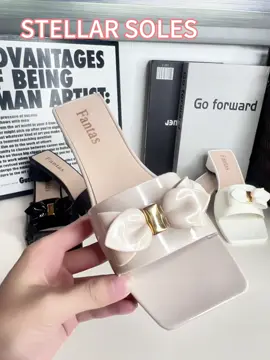 💃STELLAR Bow Heels 4CM Block Heel Sandals Korean Women Heels#heels #blockheels #womenheels #jellysandals #blackheels 