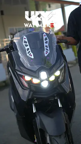 Double Biled UPS Double Laser SQ-600 Hapag Turbo Xgt-1  Alis Frame + Lazy stoplamp full RGB Belang #samarindamodified #foryoupage #nmax #nmaxturbo #nmax 