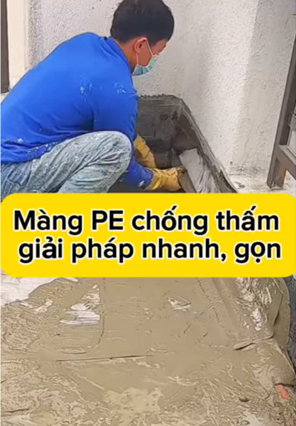Thi công màng PE chống thấm quá dễ! Thợ làm ngày 50–60m², thợ xây nhìn 30 phút là tự làm được. Nhanh – gọn – không máy móc – hiệu quả cao. Anh em chưa thử, mua 5–10m² về làm thử là mê ngay! #Siêuthichongthambaolinh #chongtham #sonnuoc #thạchcao #xaydung 