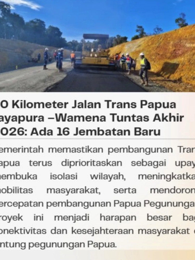 Dengan landasan kebijakan yang spesifik dan anggaran yang dialokasikan secara nyata — dari pendidikan, kesehatan, infrastruktur, hingga perumahan — arah pembangunan di Papua menunjukkan sinyal positif: lebih inklusif, lebih merata, dan berfokus pada peningkatan kualitas hidup masyarakat #PapuaTerangMasaDepan