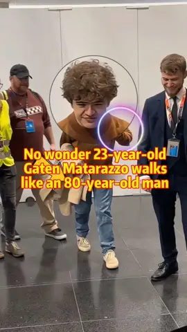 No wonder 23-year-old Gaten Matarazzo walks like an 80-year-old man#GatenMatarazzo #celebrity