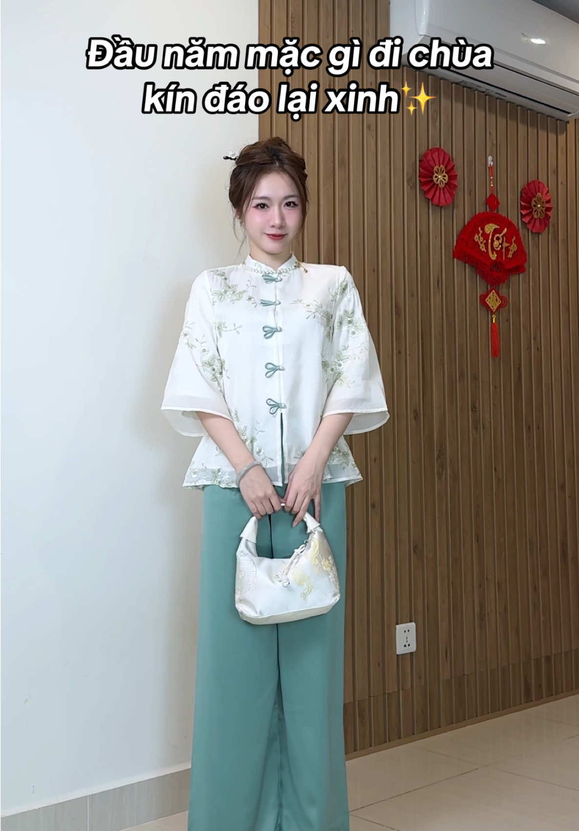 Pháp phục xinh đi chùa năm🌸 #xuhuong #henioimacgi #viral #phapphuc #tetmacgi 