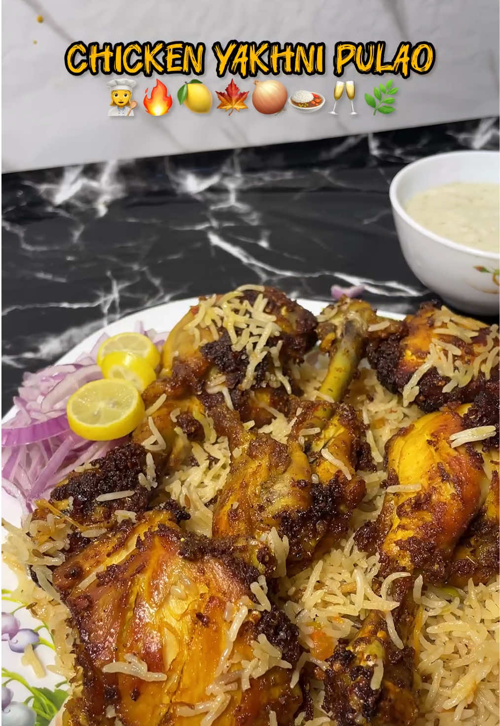 “CHICKEN YAKHNI PULAO👩‍🍳🔥” #pulao #yakhnipulao #chicken #rice #quickrecipes 