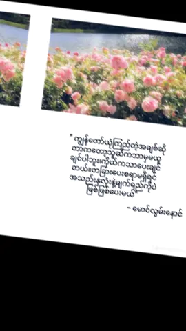 #ချစ်ရသူရဲ့ ကိုယ်စိတ်နှလုံးကျန်းမာဖို့ အမြဲဆုတောင်းမေတ္တာ ပို့လျှက်ပါ ကျွန်တော်တို့ချစ်ရတဲ့အခါ ပင်ပန်းမှုဆိုတာ မရှိခဲ့ပါဘူး ဘယ်ရာသီဘယ်လိုအခြေနေပဲရောက်ရောက် ချစ်ရသူကို‌ေတာ့ ကျန်းမာစေချင်တယ် ပျော်ရွှင်‌ေစချင်ပါတယ်#ချစ်ခြင်းမေတ္တာ #ဆွေး #positivevibes #အရှိကိုအရှိတိုင်းသာဖွင့်ပြောမည် 