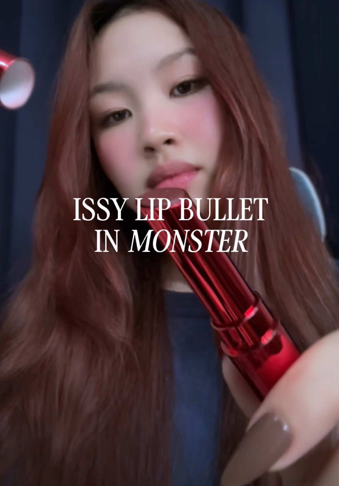 inlove with this shade @Issy Cosmetics lip bullet true matte in m*nster #issyandcompany #issy #lipstick #mattelipstick 