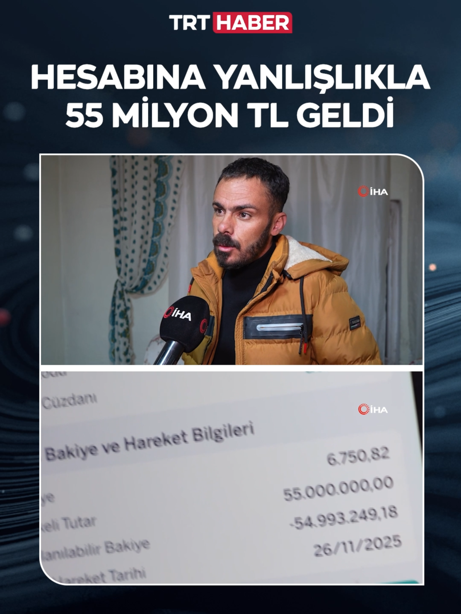 Kırıkkale'de hesabına yanlışlıkla 55 milyon lira gönderilen kişinin banka hesapları bloke edildi. 📌 