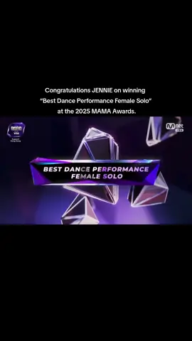 CONGRATULATIONS JENNIE 👏🏻🎉🥳 @JENNIE @JENNIE HQ  #JENNIE #LIKEJENNIE #OA #MAMA2025 #mamaawards 