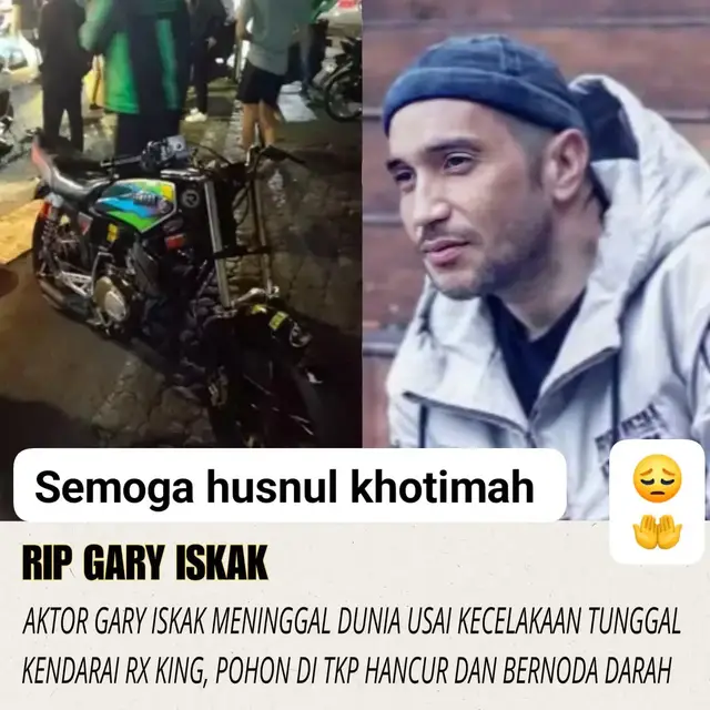 Kabar duka menyelimuti industri perfilman Indonesia. Aktor senior Gary Iskak (52) dilaporkan meninggal dunia setelah mengalami kecelakaan tunggal yang tragis saat mengendarai sepeda motor di Jakarta Selatan. Insiden ini terjadi ketika Gary sedang menunggangi motor legendaris Yamaha RX King bernopol B 6888 WDV. Diduga kuat, ia kehilangan kendali hingga menghantam pohon dengan benturan yang sangat fatal. Berdasarkan keterangan kepolisian, peristiwa nahas ini bermula saat Gary melaju dari arah timur menuju barat di Jalan Kesehatan Raya, wilayah Pesanggrahan, Jakarta Selatan. Sesampainya di depan Rainbow Car Wash, motor yang dikendarainya mendadak oleng. Gary diduga kehilangan kendali penuh atas kendaraannya, menyebabkan motor tersebut meluncur deras keluar jalur dan menabrak pohon di tepi jalan. Kerasnya benturan dalam kecelakaan ini tergambar jelas dari kondisi di Tempat Kejadian Perkara (TKP). Pemandangan di lokasi menyisakan jejak yang memilukan. - Pohon Hancur: Kulit pohon yang dihantam motor Gary terlihat terkoyak dan hancur di beberapa bagian, menandakan hantaman terjadi dengan kecepatan atau gaya dorong yang sangat kuat. - Jejak Tragis: Lebih menyedihkan lagi, terlihat bercak darah yang mulai mengering di batang pohon yang rusak tersebut, menjadi saksi bisu detik-detik fatal yang merenggut kesadaran sang aktor. Gary Iskak tidak meninggal seketika di lokasi kejadian. Ia sempat dievakuasi dan mendapatkan perawatan intensif di RSPPN Sunyoto sejak pukul 01.00 WIB dini hari. Namun, setelah berjuang melawan masa kritis selama kurang lebih 8 jam, takdir berkata lain. Gary Iskak menghembuskan napas terakhirnya pada pukul 09.00 WIB pagi ini. Saat ini, pihak kepolisian masih terus mendalami penyebab pasti hilangnya kendali tersebut, apakah karena faktor teknis kendaraan, kondisi jalan, atau kondisi fisik pengendara. Selamat jalan, Gary Iskak. #berita #informasi #viral #garyiskakmeninggaldunia #garyiskak 