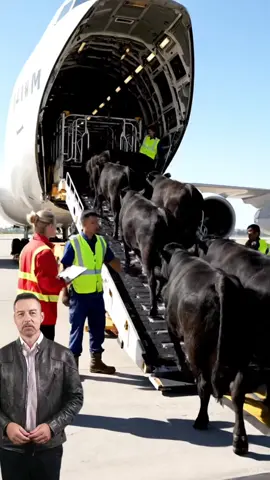 Como é o Transporte de Bois por Avião #gado #aviation #agro #pecuaria 