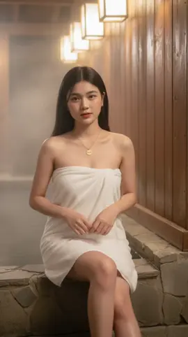 Gemini AI PROMPT:                          1. Open Gemini app/Website           2. Upload Your photo                      3. Copy & paste This Prompt:              Buat gambar seorang wanita dalam gambar terlampir. Wajahnya 100% sama. Rambutnya panjang, lurus, kabur. Dia mengenakan handuk putih yang diikatkan di dada dan pinggang menutupi tubuhnya dari pertengahan dada hingga pertengahan paha. Dia menggenggam tangannya di depan di bawah pertengahan dada. Terbungkus handuk. Dia mendudukkan kakinya tergantung di kedua lutut, membungkuk dan sedikit berdekatan. Dia duduk di tepi pemandian air panas. Latar Belakang: Ini adalah sumber air panas alami, dengan pencahayaan hangat yang lembut, dengan dinding dinding kayu cokelat mengkilap, dengan batu-batu yang di tempatkan di sekitar sumber air panas sebagai tepi kolam, dengan lampu kertas terbuka untuk cahaya, di tempatkan di sebelah dinding, dinding kayu menjorok ke kanan di belakang wanita. Wajah: Bibir Halus, Simetris, Sedikit Meteran, Kulit Bersih Postur: elegan, sopan, santai Handuk: Tekstur Lembut, Putih Bersih, Seribu Tegas Cahaya: Cahaya Malam (Golden Hour), Bayangan Ringan, Cahaya Bercahaya Emas. Memakai kalung emas tipis dengan liontin PHEY. Foto: Fokus pada wanita Bidik gambar sudut dekat, lihat sesuai dengan bodi bingkai, padukan dengan latar belakang, bidik dengan kamera terbaik. Gambarnya terlihat cantik, tajam.         #promptgeminiai #promptgemini #estetik #prompt #gemini