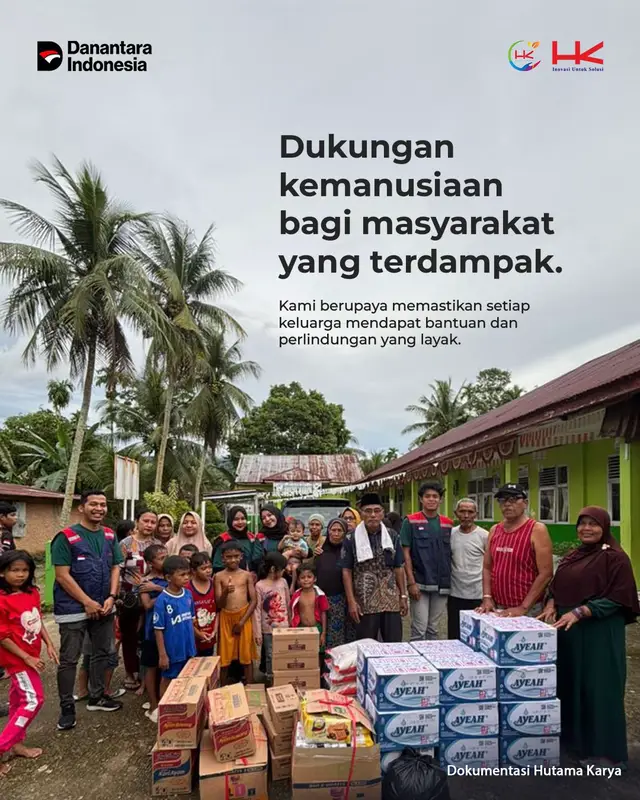 Sejumlah wilayah di Sumatra  menghadapi situasi bencana yang membuat banyak keluarga harus berpindah dari rumah dan mencari tempat yang lebih aman. Di berbagai titik, tim Hutama Karya bergerak memberikan bantuan kemanusiaan berupa kebutuhan dasar bagi warga sekitar yang terdampak. Bersama BPBD, pemerintah daerah, dan unsur penanganan bencana lainnya, bantuan disalurkan langsung ke masyarakat maupun melalui posko-posko darurat yang berfungsi sebagai pusat koordinasi dan perlindungan warga. Semoga kondisi segera pulih dan aktivitas masyarakat dapat kembali berjalan dengan aman. #HutamaKarya #HKPeduli #TanggapDarurat