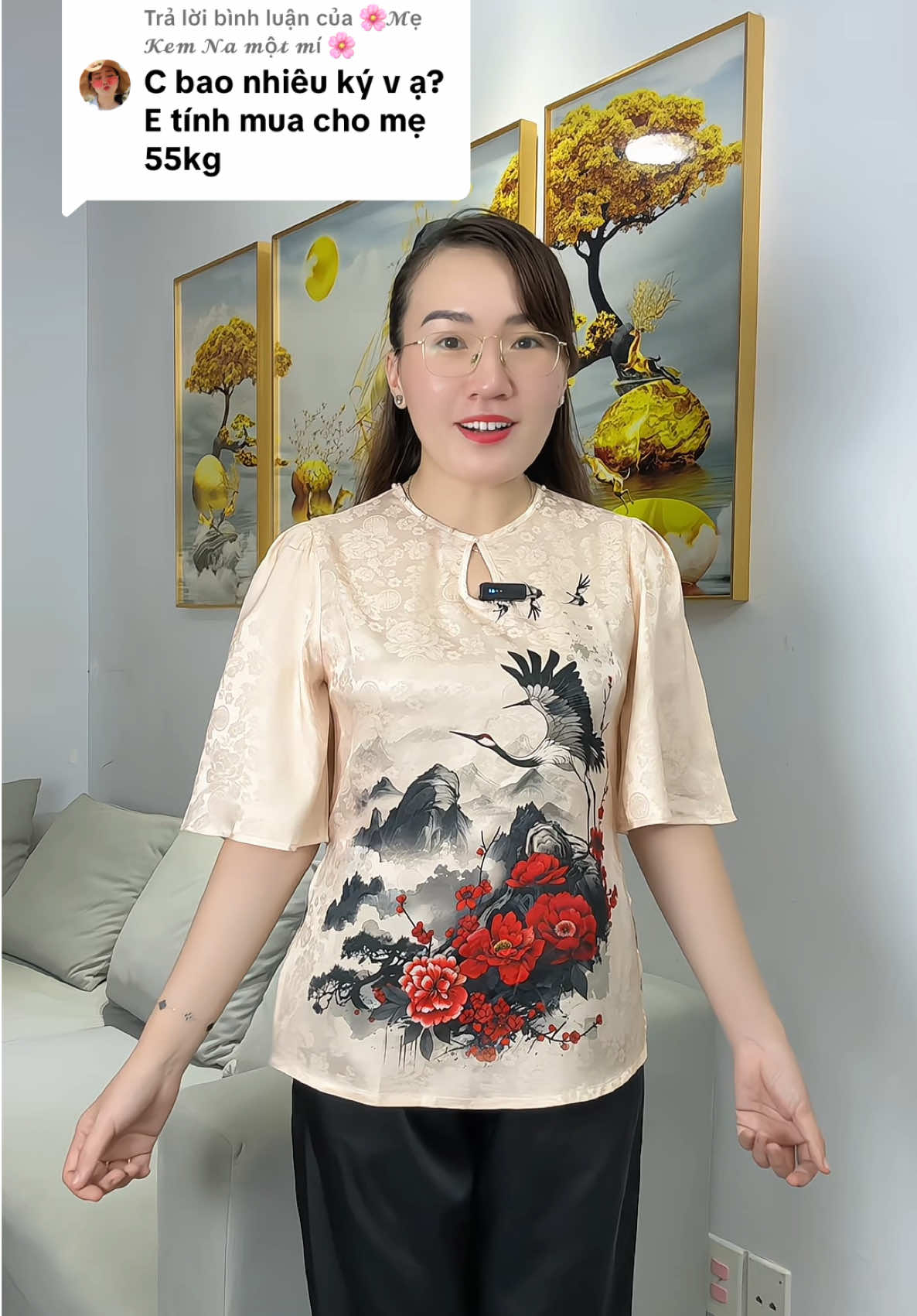 Trả lời @🌸𝓜ẹ 𝓚𝓮𝓶 𝓝𝓪 𝓶ộ𝓽 𝓶í 🌸 Đồ lam gấm hoa, pháp phục đi chùa có size đến 70kg #dolamgam #hoanganh94review #dolamdichua #phapphucdichua #dolamnu