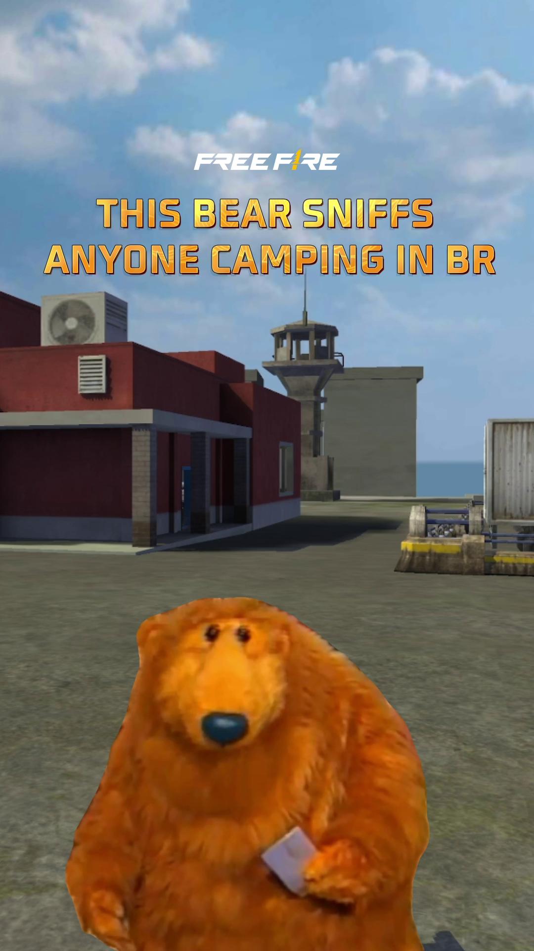 Hiding? Cute. The bear already found you 😭🐻 فري_فاير #ألعاب_الجوال #باتل_رويال #FreeFire #MobileGaming #BattleRoyale #Gamers #LetsBooyah