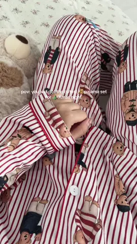 ✨🧸SO ADORABLE!!!🍒 I really never want to take it off !!!  #bearpajamas #pajamas #pjs #christmasnight #sleepwear 