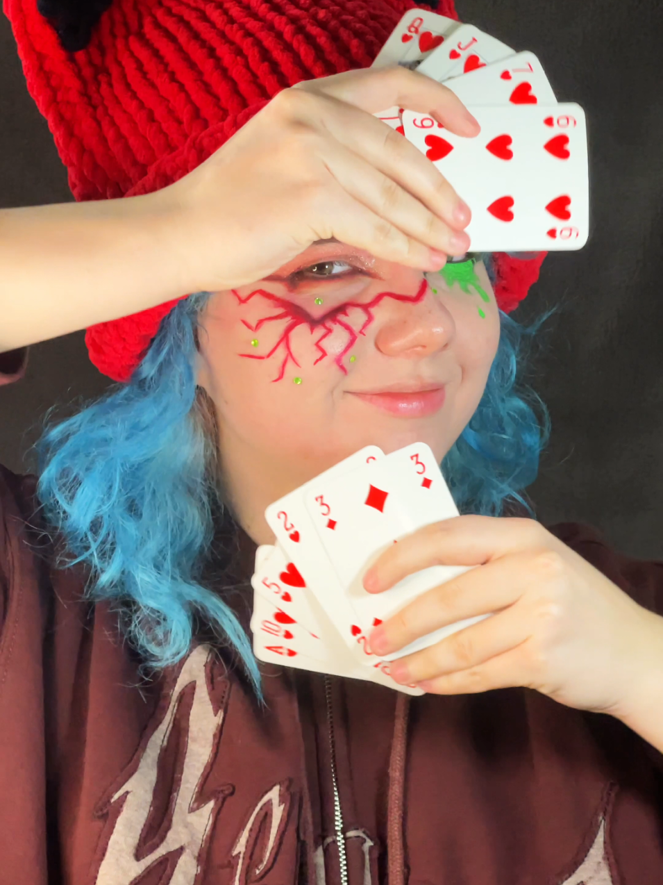 What is your addiction?🃏♠️🍻 Mine is make up💄🥤 . . . #liumex #loveinabottle #hazbinhotel #makeuptransition #monster 