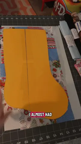 😂 what was I thinking!! Took me forever to sew this piece. #sewing #christmas #christmascraft #stocking #stockingstuffer 